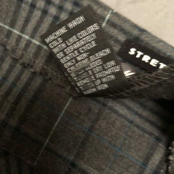 Maurice’s Gray and Blue Plaid Skirt with Trim - Picture 6 of 6